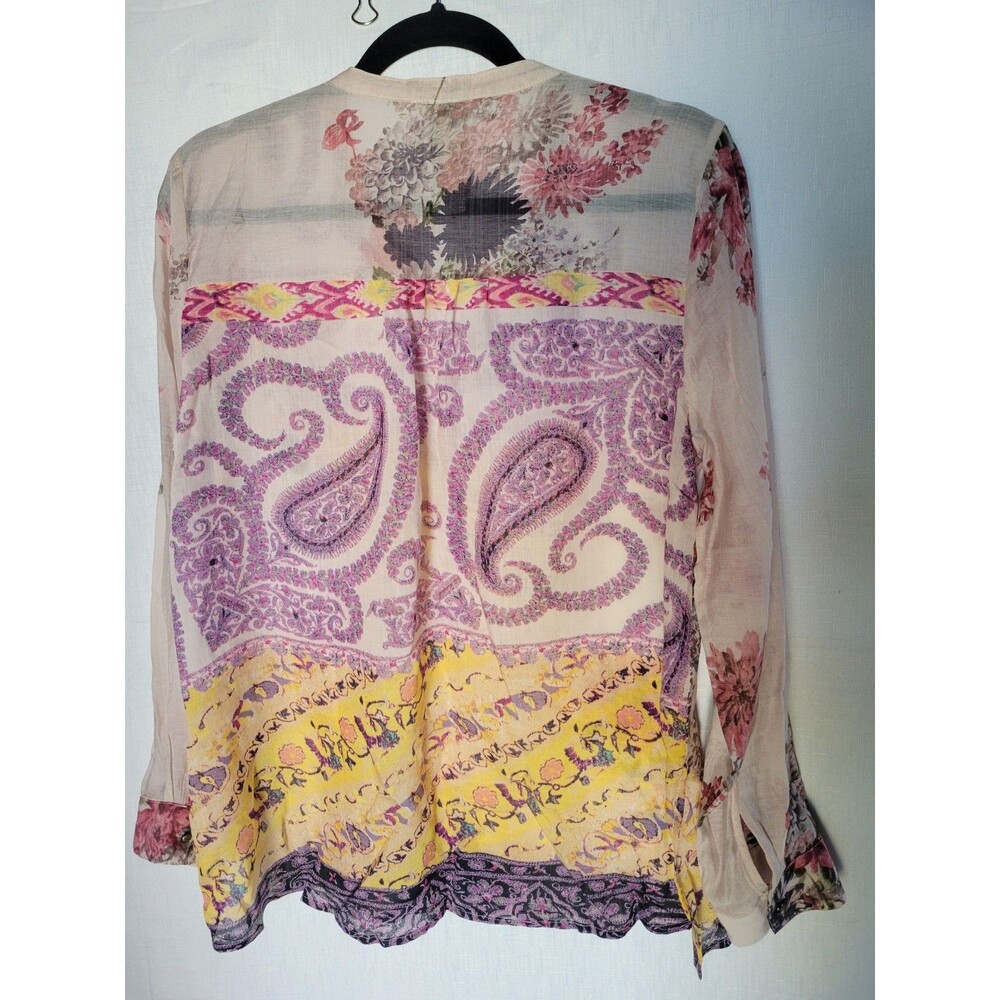 Aratta Silent Journey Size L Heart Beat Blouse Tunic Floral Boho - Picture 5 of 9